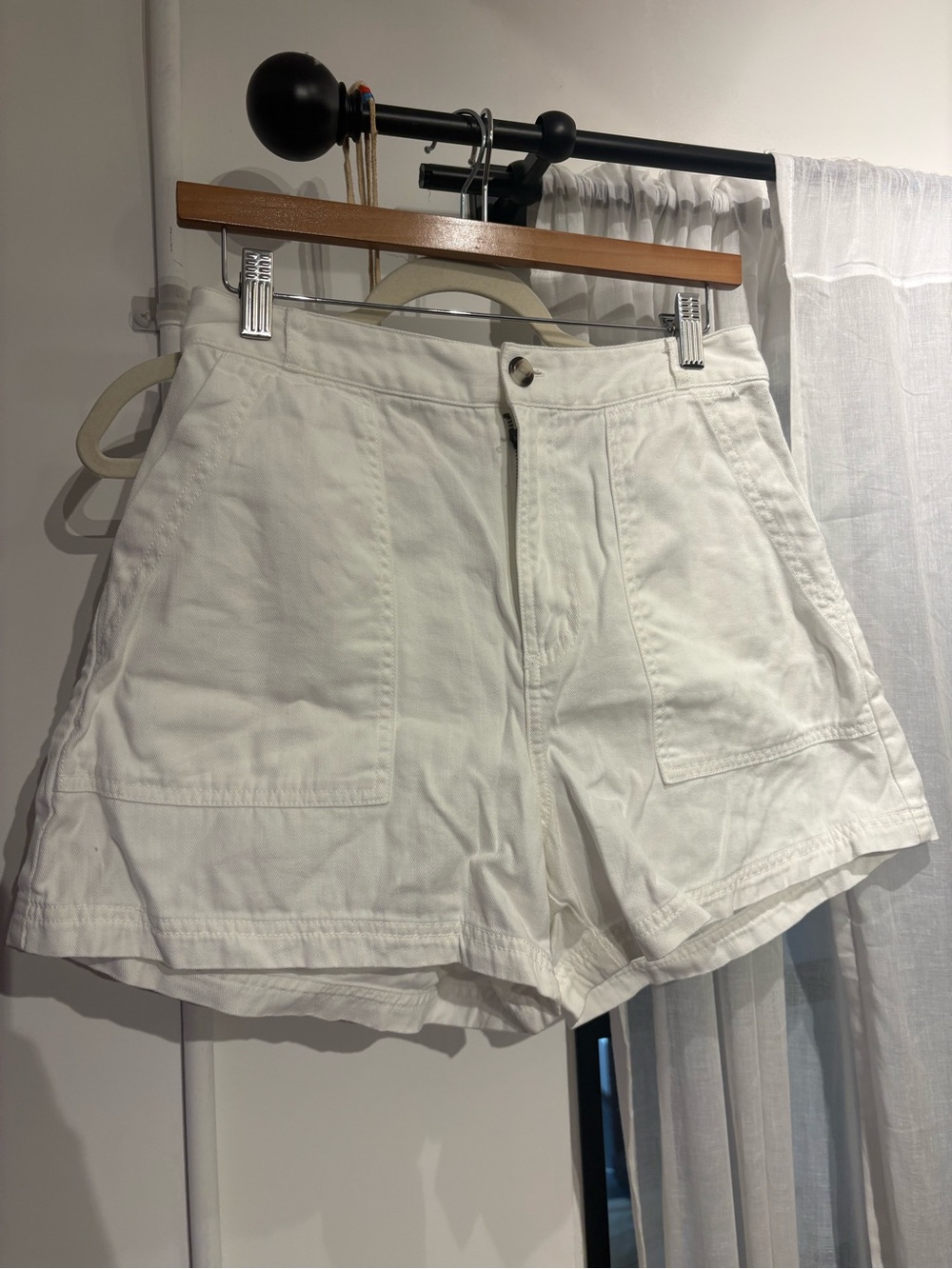 Target White High-Waist Utility Shorts
